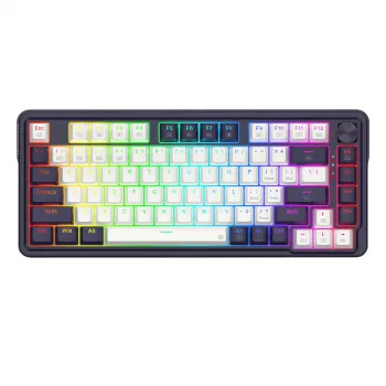 Redragon UCAL K673 PRO 65% Tri-Mode Bezprzewodowa Mechaniczna Klawiatura Gamingowa - Czarna (Hot-Swappable, Gasket Mount, RGB)