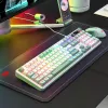 Redragon WYVERN K761 Pro Pełnowymiarowa Bezprzewodowa Mechaniczna Klawiatura Gamingowa RGB - Biało-Zielona