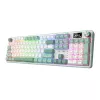 Redragon WYVERN K761 Pro Pełnowymiarowa Bezprzewodowa Mechaniczna Klawiatura Gamingowa RGB - Biało-Zielona