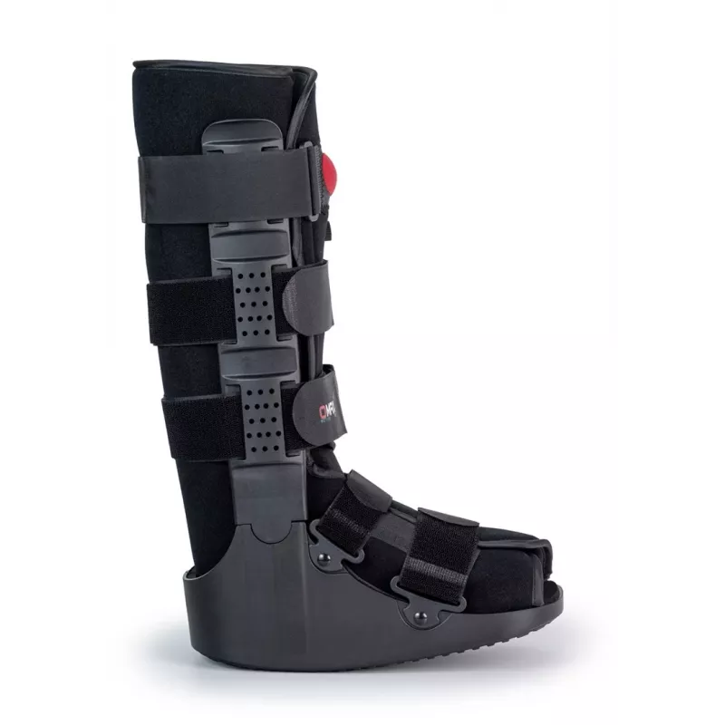 REH Air Walker Basic Long Orteza stawu skokowego i stopy, rozmiar L, czarno-szara
