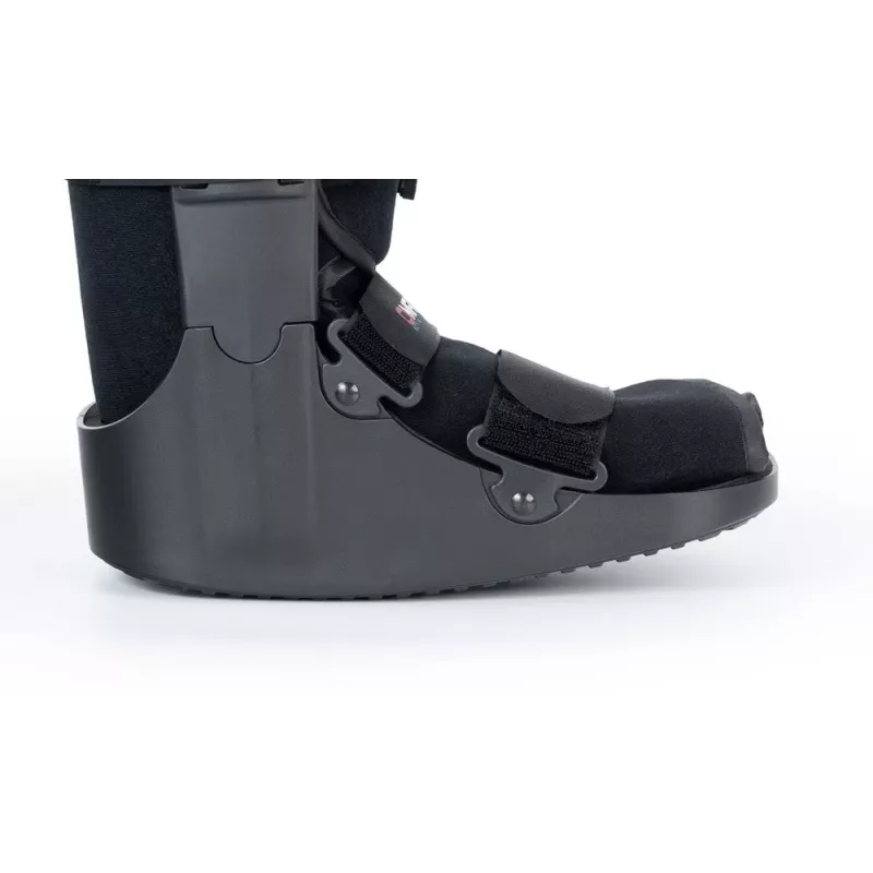 REH O-1183/XL Short Air Walker Boot – Pneumatyczny stabilizator stawu skokowego i stopy, podeszwa rocker, czarno-szary, rozmiar XL