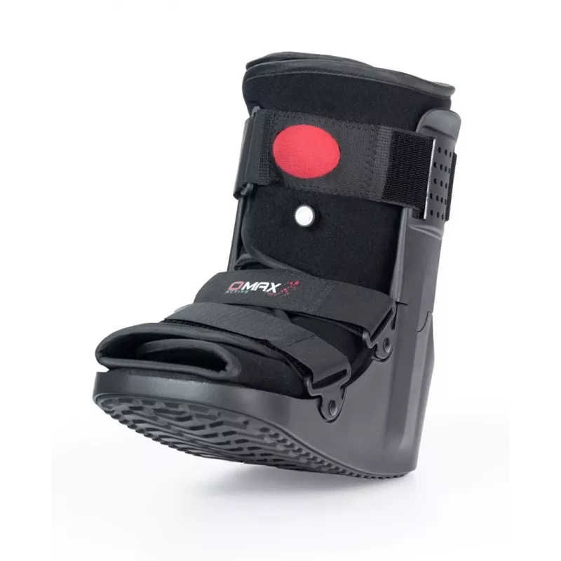 REH O-1183/XL Short Air Walker Boot – Pneumatyczny stabilizator stawu skokowego i stopy, podeszwa rocker, czarno-szary, rozmiar XL