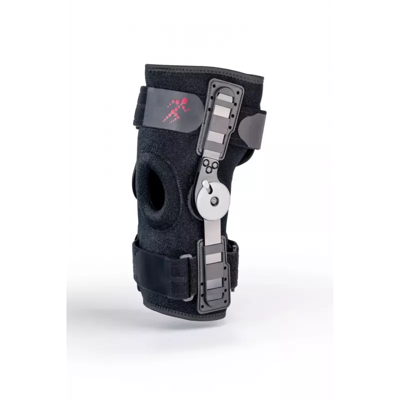 REH Stabilmax O-1241/XXL Otwarta orteza kolana z elastycznymi stabilizatorami, perforowany neopren, czarna, rozmiar XXL