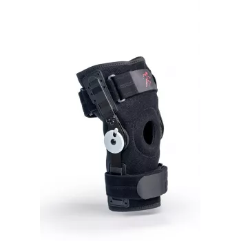 REH Stabilmax O-1241/XXL Otwarta orteza kolana z elastycznymi stabilizatorami, perforowany neopren, czarna, rozmiar XXL