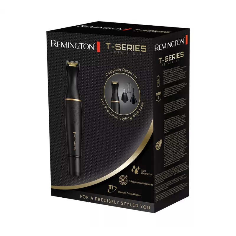Remington NE7000 Trymer do nosa, uszu i detali z ostrzami Comfort Tip, 100% wodoodporny, zasilany bateryjnie, czarno-srebrny