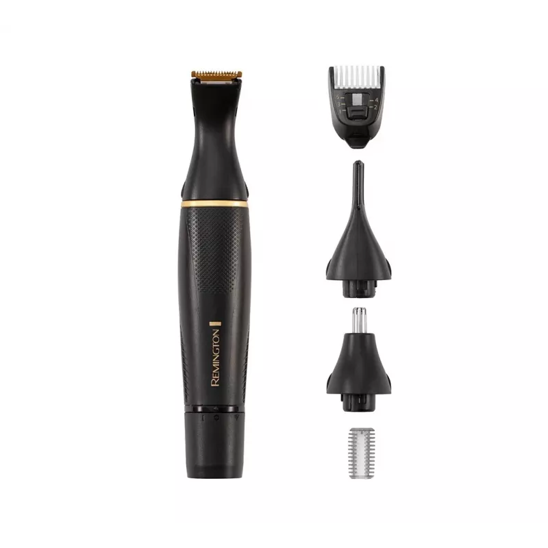 Remington NE7000 Trymer do nosa, uszu i detali z ostrzami Comfort Tip, 100% wodoodporny, zasilany bateryjnie, czarno-srebrny