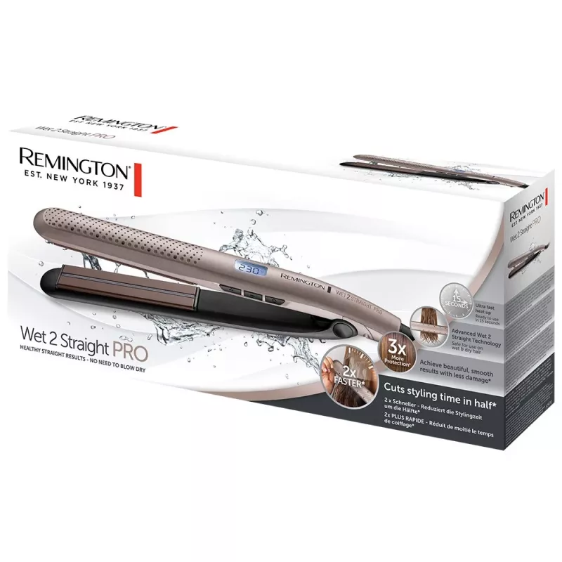 Remington Wet 2 Straight PRO Prostownica do włosów S7970 Różowo-Złota