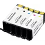 Renkforce Kompatybilny Zestaw 5 Wysokowydajnych Wkładów Atramentowych do Canon PGI-570PGBK XL, CLI-571BK XL, CLI-571C XL, CLI-571M XL, CLI-571Y XL (Czarny, Czarny Fotograficzny, Cyjan, Magenta, Żółty) RF-6952434