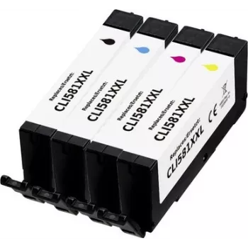 Renkforce Kompatybilny Zestaw Wkładów Atramentowych do Canon CLI-581 XXL Czarny Cyjan Magenta Żółty (RF-6953996)