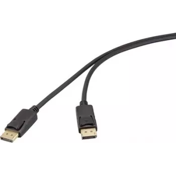 Kabel DisplayPort Renkforce 1m Czarny 4K UHD 60Hz Męski do Męskiego Pozłacane Złącza Potrójnie Ekranowany RF-6830472