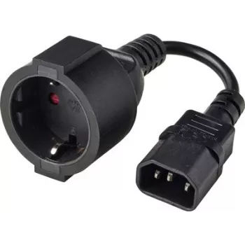 Kabel adaptera zasilania Renkforce C14 do gniazda Schuko 0,15 m czarny RF-7176926