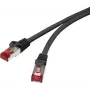 Renkforce RF-4737380 kabel krosowy Cat6 S/FTP, 1 m, pozłacane złącza RJ-45, szary