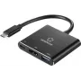 Renkforce RF-5133676 Adapter wieloportowy USB-C na HDMI z Power Delivery i USB-A, 4K, 20 cm, czarny