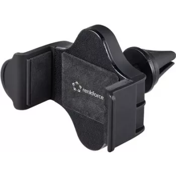 Uchwyt samochodowy na telefon Renkforce RF-5385148 z obrotowym o 360° uchwytem na kratkę wentylacyjną, na smartfony 55-85 mm, czarny
