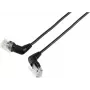 Renkforce RF-6071540 kabel sieciowy CAT 6 U/UTP, RJ45, 0,5 m, czarny, obrotowe wtyki kątowe 360°