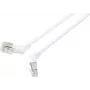 Renkforce RF-6071568 kabel krosowy CAT 6a F/UTP, RJ45, 2 m, biały, złącza obrotowe 360°, kątowe wyjście