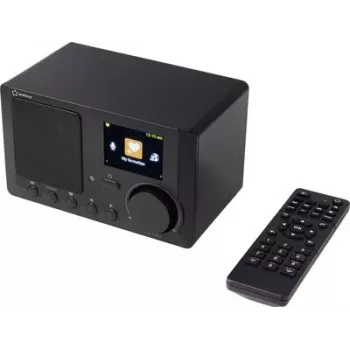 Renkforce RF-IR-MONO2 Internetowe radio stołowe z Bluetooth, DLNA, funkcją budzika, czarne (RF-7191140)