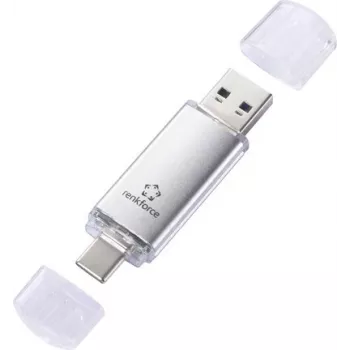 Renkforce RF-USBOS-230 64 GB USB 3.2 Gen 1 Dwustronny USB-A/USB-C Pendrive Srebrny RF-6688140