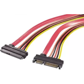 Renkforce przedłużacz SATA Combo 7+15 pin męski-żeński 0,20 m czerwony/pomarańczowy RF-4297182