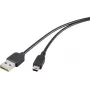 Renkforce kabel USB 2.0 A do Mini-B obustronny 1,8 m czarny