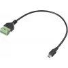Kabel adaptera Renkforce USB 2.0 Mini-B męski do 5-pinowego złącza śrubowego, 0,3 m, czarny RF-6443960