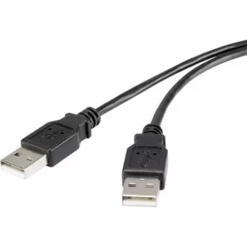 Kabel Renkforce USB 2.0 A do A 1,8m Czarny Pozłacany RF-4463037