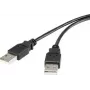 Kabel Renkforce USB 2.0 A do A 1,8m Czarny Pozłacany RF-4463037