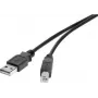 Renkforce Kabel USB 2.0 A do B 1m Czarny Pozłacany RF-4463070