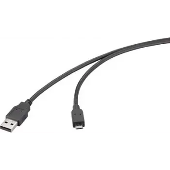 Kabel Renkforce USB 2.0 USB-A męski do USB Micro-B męski 3 m czarny RF-6830434