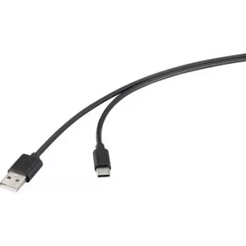 Kabel Renkforce USB 2.0 USB-A do USB-C 1m Czarny RF-6830420