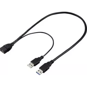 Przedłużacz USB 3.0 Renkforce USB-A męski do USB-A żeński 0,5 m Czarny RF-5719752