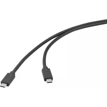 Kabel USB-C Renkforce USB 3.2 Gen 2x2 20 Gbps 4K 60Hz 100W PD 0,5m Czarny RF-6830470