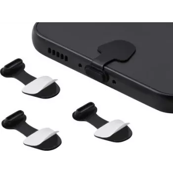 Renkforce Ochrona przed kurzem USB-C do urządzeń mobilnych, zestaw 3-częściowy, czarny (RF-7260818)