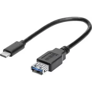 renkforce Kabel adapter USB-C na USB 3.0 A z OTG, 0,15 m, czarny, pozłacane styki
