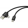 Kabel Renkforce USB-C do USB-A, USB 2.0, 2 m, czarny, 480 Mbps, podwójnie ekranowany, powłoka PVC, złącza proste RF-7116122