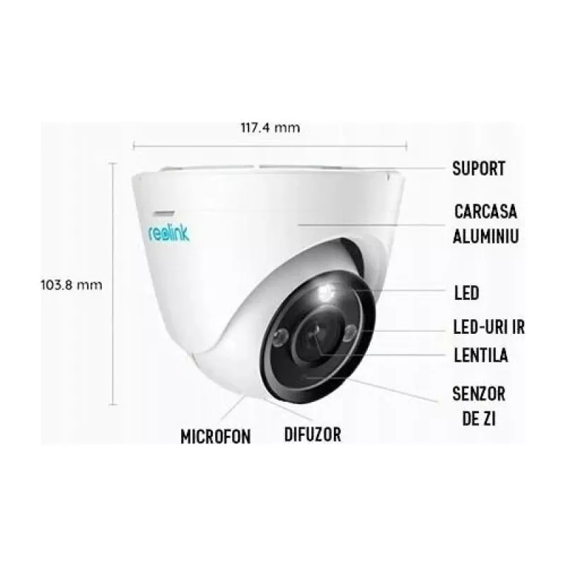 Reolink P344 12MP Kopułkowa Kamera PoE z Wyszukiwaniem AI