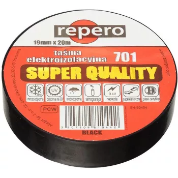 REPERO 701 Szara taśma izolacyjna PVC 19 mm x 20 m