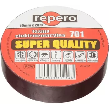 REPERO 701 Taśma izolacyjna PVC brązowa 19mm x 20m