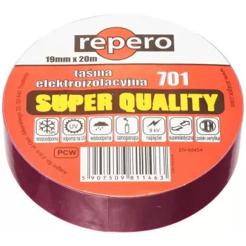 REPERO 701 Fioletowa taśma izolacyjna PVC 19mm x 20m