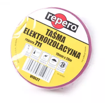 REPERO 711E Fioletowa Taśma Izolacyjna PVC 19 mm x 20 m
