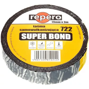 REPERO 722E Super Bond Taśma samowulkanizująca 19 mm x 3 m czarna