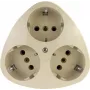 REV 0510080777 Trójdrożne gniazdo natynkowe IP20 białe (Schuko, 16 A, 250 V, ochrona przed dziećmi)