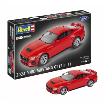 Revell 07743 2024 Ford Mustang GT Click-System 1:25 Plastikowy Model do Sklejania