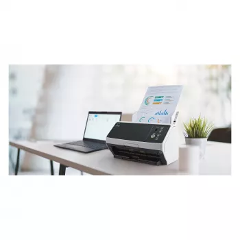 Ricoh fi-8150 Duplex Document Scanner with 100-Sheet ADF, 50 ppm/100 ipm, USB 3.2 & Gigabit Ethernet, 600 dpi, Clear Image Capture