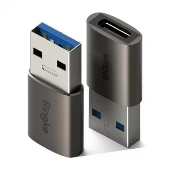 Ringke Konwerter USB Męski na Typ-C Żeński (2 szt.) Gunmetal