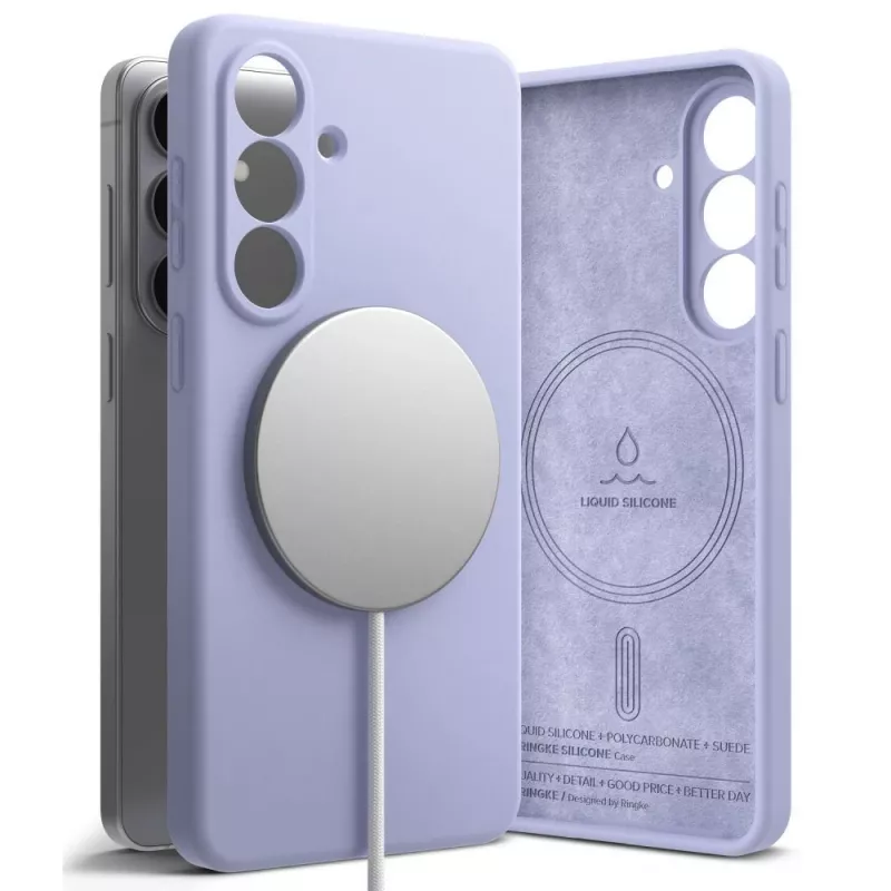Ringke Galaxy S26 Case Silicone Magnetic Lavender