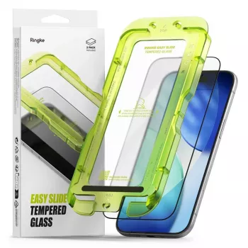 Ringke iPhone Air Screen Protector Premium Easy Slide Tempered Glass 9H z Jigiem Montażowym (2 szt.) Transparentny
