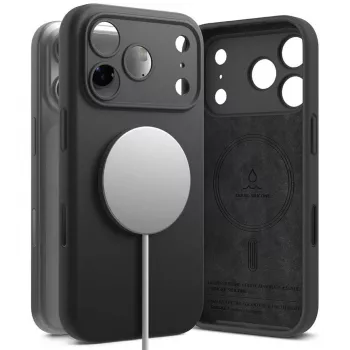 Ringke Silicone Magnetic MagSafe Case do Apple iPhone 17 Pro Max - Czarny
