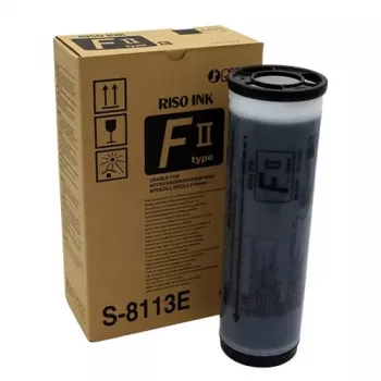 Riso S-8113E Czarny wkład atramentowy do duplikatora (1000 ml) do serii RZ/EZ/MZ/RV/RP/RA/RN/GR/FR/TR/CR/CZ/CV