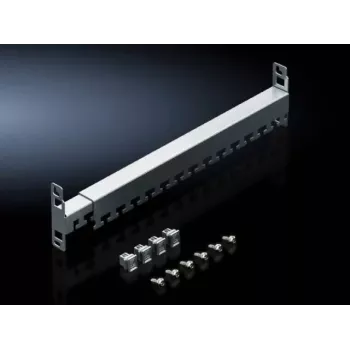Rittal 5302.044 Panel do zarządzania kablami 1U 19 cali z 5 szczelinami, czarny głęboki (RAL 9005)